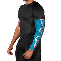 Azure Blue Maori Arm Sleeves Koru Kowhaiwhai - Polynesian Pride