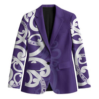 Violet Green Maori Blazer Koru Kowhaiwhai - Polynesian Pride