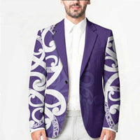 Violet Green Maori Blazer Koru Kowhaiwhai - Polynesian Pride