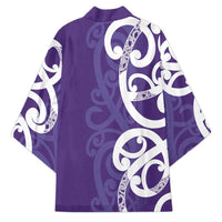 Violet Green Maori Kimono Koru Kowhaiwhai - Polynesian Pride