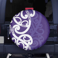 Violet Green Maori Spare Tire Cover Koru Kowhaiwhai - Polynesian Pride
