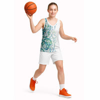 Paua Shell Maori Basketball Jersey Koru Kowhaiwhai - Polynesian Pride
