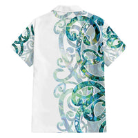 Paua Shell Maori Family Matching Summer Maxi Dress and Hawaiian Shirt Koru Kowhaiwhai LT7 - Polynesian Pride