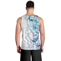 Turquoise Paua Shell Maori Men Tank Top Koru Kowhaiwhai - Polynesian Pride