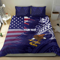 American Samoa Mix US Bedding Set Flag Day Grunge Style