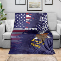 American Samoa Mix US Blanket Flag Day Grunge Style