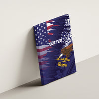 American Samoa Mix US Canvas Wall Art Flag Day Grunge Style