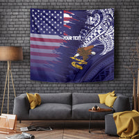 American Samoa Mix US Tapestry Flag Day Grunge Style