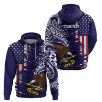 American Samoa Mix US Zip Hoodie Flag Day Grunge Style LT7 - Polynesian Pride