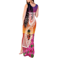 Guam Chamorro Tank Maxi Dress Artsy Latte Stone