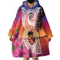 Guam Chamorro Wearable Blanket Hoodie Artsy Latte Stone