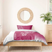 Personalised New Zealand Rugby Bedding Set Aotearoa Champions - Pink Version