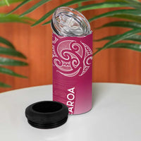 Personalised New Zealand Rugby 4 in 1 Can Cooler Tumbler Aotearoa Champions - Pink Version