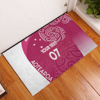 Personalised New Zealand Rugby Rubber Doormat Aotearoa Champions - Pink Version