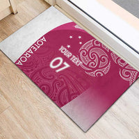 Personalised New Zealand Rugby Rubber Doormat Aotearoa Champions - Pink Version