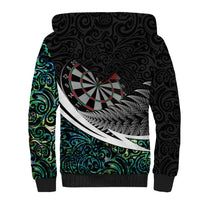 Personalized NZ Darts Sherpa Hoodie Paua Shell Maori Koru Whakairo - Polynesian Pride