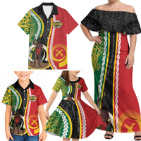 Ni-Vanuatu Indipendens Dei Celebretem Family Matching Off Shoulder Maxi Dress and Hawaiian Shirt Yumi Yumi Yumi LT7 - Polynesian Pride