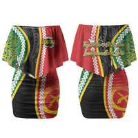 Ni-Vanuatu Indipendens Dei Celebretem Family Matching Off Shoulder Short Dress and Hawaiian Shirt Yumi Yumi Yumi LT7 Mom's Dress Multicolor - Polynesian Pride