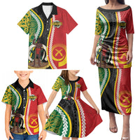 Ni-Vanuatu Indipendens Dei Celebretem Family Matching Puletasi and Hawaiian Shirt Yumi Yumi Yumi LT7 - Polynesian Pride