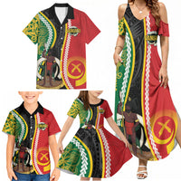 Ni-Vanuatu Indipendens Dei Celebretem Family Matching Summer Maxi Dress and Hawaiian Shirt Yumi Yumi Yumi LT7 - Polynesian Pride