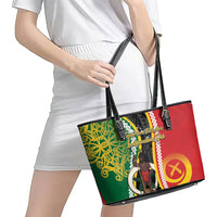 Ni-Vanuatu Indipendens Dei Celebretem Leather Tote Bag Yumi Yumi Yumi