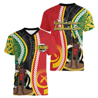 Ni-Vanuatu Indipendens Dei Celebretem Women V-Neck T-Shirt Yumi Yumi Yumi