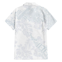Samoa White Sunday Family Matching Off Shoulder Short Dress and Hawaiian Shirt Hibiscus Special LT7 - Polynesian Pride