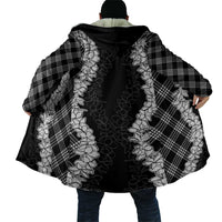 Hawaii Aloha Plumeria Lei Black Palaka Cloak - Polynesian Pride