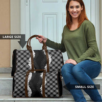 Hawaii Aloha Plumeria Lei Black Palaka Travel Bag - Polynesian Pride