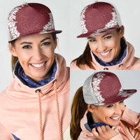 Hawaii Aloha Plumeria Lei Scarlet Palaka Mesh Trucker Cap - Polynesian Pride