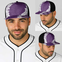 Hawaii Aloha Plumeria Lei Violet Palaka Baseball Net Cap - Polynesian Pride