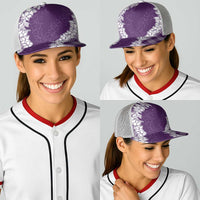 Hawaii Aloha Plumeria Lei Violet Palaka Baseball Net Cap - Polynesian Pride