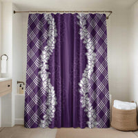 Hawaii Aloha Plumeria Lei Violet Palaka Bathroom Set - Polynesian Pride