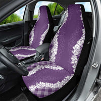 Hawaii Aloha Plumeria Lei Violet Palaka Car Seat Cover - Polynesian Pride