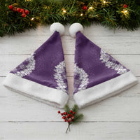 Hawaii Aloha Plumeria Lei Violet Palaka Christmas Santa Hat - Polynesian Pride