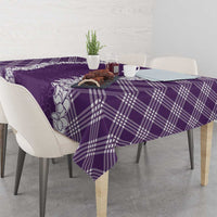 Hawaii Aloha Plumeria Lei Violet Palaka Tablecloth - Polynesian Pride
