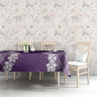 Hawaii Aloha Plumeria Lei Violet Palaka Tablecloth - Polynesian Pride