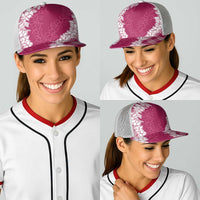 Hawaii Aloha Plumeria Lei Fuschia Palaka Baseball Net Cap - Polynesian Pride