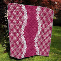 Hawaii Aloha Plumeria Lei Fuschia Palaka Quilt LT7 - Polynesian Pride
