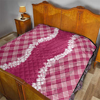 Hawaii Aloha Plumeria Lei Fuschia Palaka Quilt LT7 - Polynesian Pride