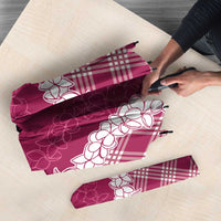 Hawaii Aloha Plumeria Lei Fuschia Palaka Umbrella - Polynesian Pride