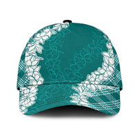 Hawaii Aloha Plumeria Lei Teal Palaka Classic Cap - Polynesian Pride