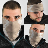 Hawaii Aloha Plumeria Lei Beige Palaka Neck Gaiter LT7 - Polynesian Pride