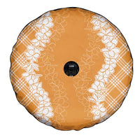 Hawaii Aloha Plumeria Lei Orange Palaka Spare Tire Cover - Polynesian Pride