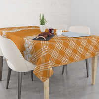 Hawaii Aloha Plumeria Lei Orange Palaka Tablecloth - Polynesian Pride