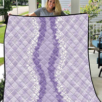 Hawaii Aloha Plumeria Lei Lavender Palaka Quilt LT7 Lavender - Polynesian Pride