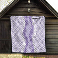 Hawaii Aloha Plumeria Lei Lavender Palaka Quilt LT7 - Polynesian Pride