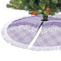Hawaii Aloha Plumeria Lei Lavender Palaka Tree Skirt LT7 - Polynesian Pride