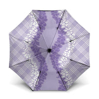 Hawaii Aloha Plumeria Lei Lavender Palaka Umbrella - Polynesian Pride