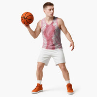 Hawaii Aloha Plumeria Lei Pink Palaka Basketball Jersey - Polynesian Pride